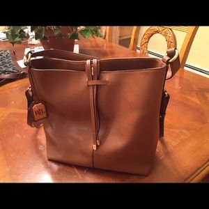 Leather hand bag by Ralph Lauren